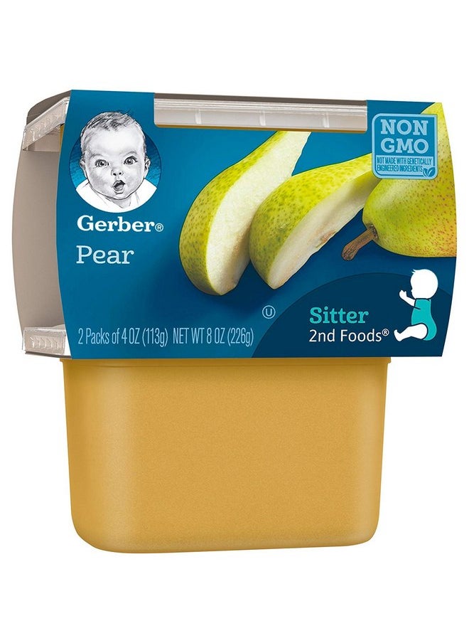 جربر طعام الأطفال Gerber 2nd Food، هريس الكمثرى، طبيعي وغير معدّل وراثيًا، عبوات سعة 4 أونصات، عبوتان (عبوة من 8 قطع)  - Image 2