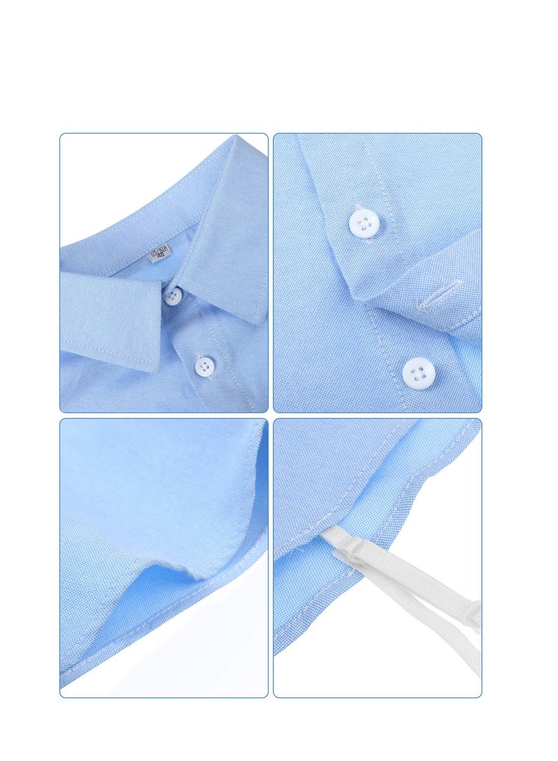 Excefore 4 Pcs Fake Collar Lady's Fake Collar Half Shirt Blouse Detachable False Collar Joker Shirt Decorative Collar Dickey Collar Cuff Cotton Choker Tie False Lapel Point - Image 2