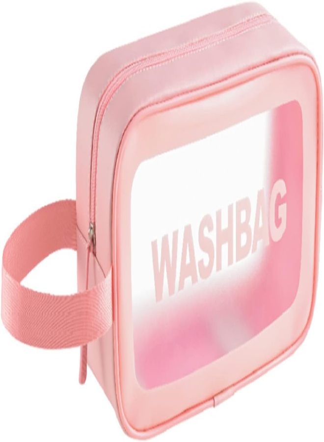 Travel Makeup Pouch Set Toiletries Bag Cosmetic Organizer Bag For Women And Girls Toiletry Storage Kit - Pink, Medium - Image 1