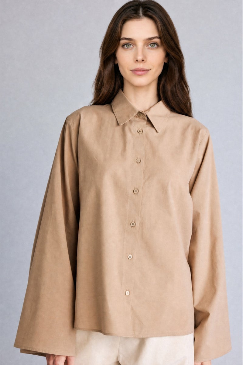 DeFacto Beige Woman Regular Fit Voile Beige Tunic Casual - Image 1