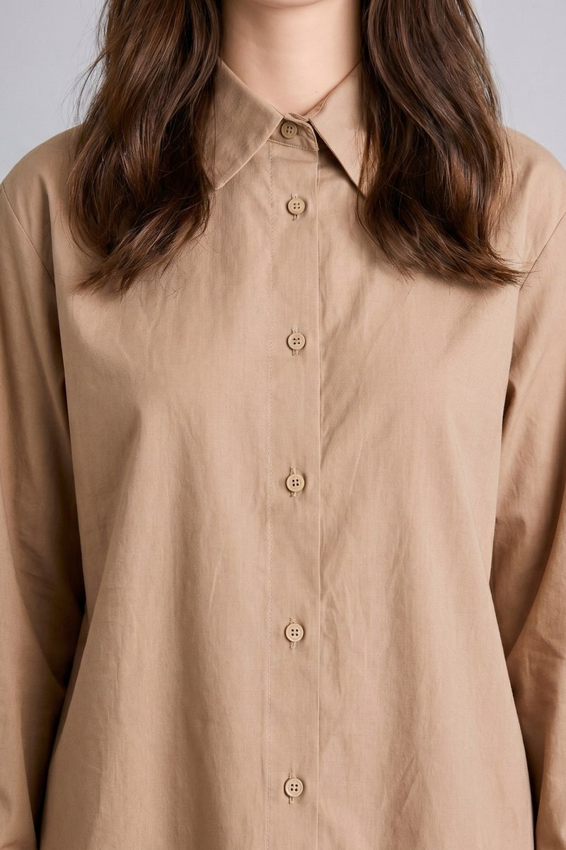 DeFacto Beige Woman Regular Fit Voile Beige Tunic Casual - Image 4