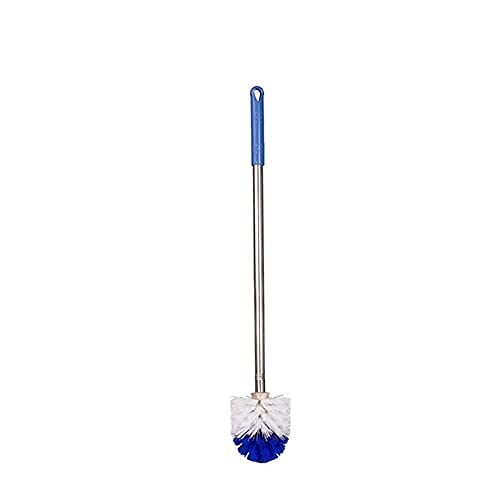 GLENOXZONE Round Shape Plastic Stainless Steel Handle Toilet Brush - Image 1