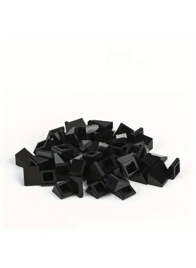 Black 100pcs Slope 30 Degree 1x1x2 3 Brick High Tech Changeover Catch Building Blocks Educational Toys Children Gifts - Image 1