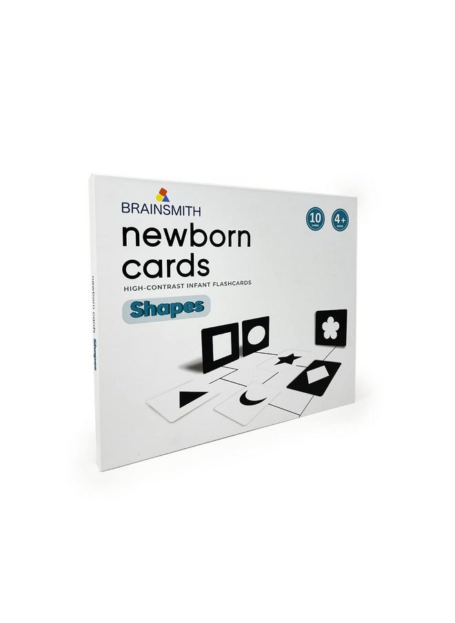 BRAINSMITH - Brainsmith Flash Card for Babies - Shapes Learning, High-Contrast Picture Cards Set for New Born Baby and Infants (0-6 month old) - Sight and Brain Development, Black/White - Image 1