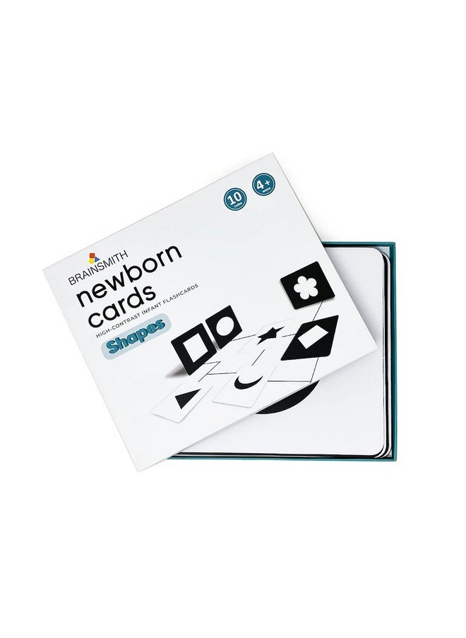 BRAINSMITH - Brainsmith Flash Card for Babies - Shapes Learning, High-Contrast Picture Cards Set for New Born Baby and Infants (0-6 month old) - Sight and Brain Development, Black/White - Image 1