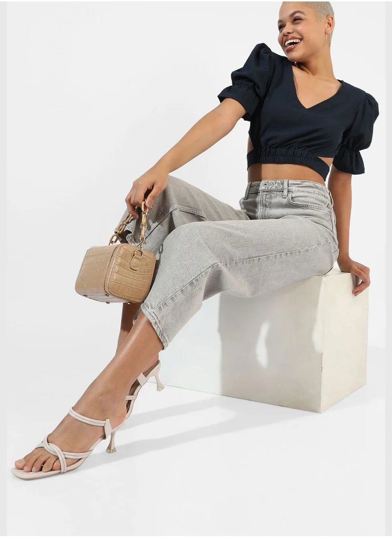 Campus Sutra Women's Solid Casual Top
