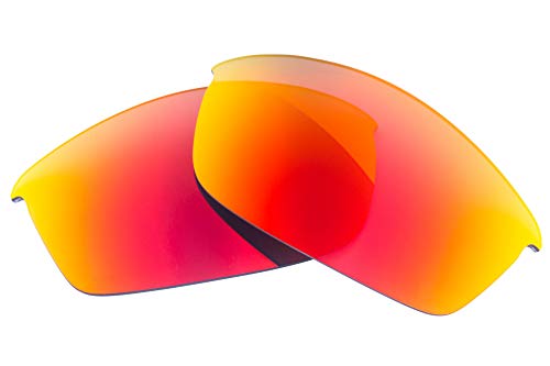 LenzFlip lenses Compatible with Oakley Flak Jacket Sunglasses Polarized Replacement lenses - Crafted in USA (Grey Polarized With Red Mirror) - Image 1