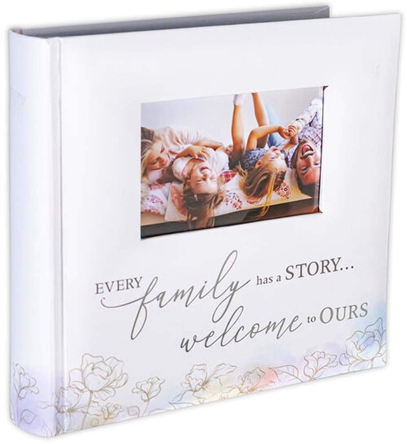 Malden International Designs 2 Up 4x6 Photo Album With Memo Writing Area Every Family Has A Story Welcome To Ours Watercolor Cover Book Bound White - Image 3