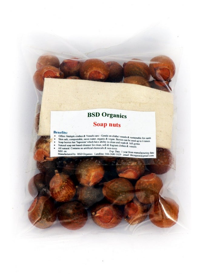 BSD Organics - BSD Organics Soap nuts (Reetha, Areetha, kunkudukaialu) - 50 gms (free pouch) - Image 1