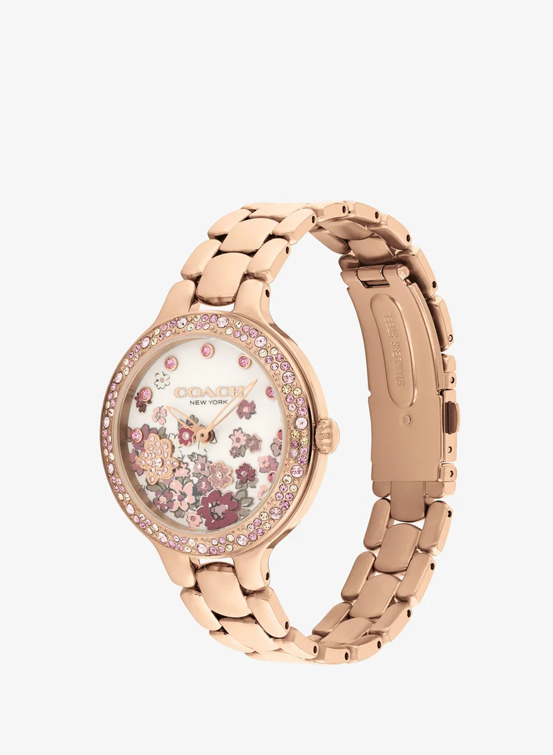 Coach 2-Hand Chelsea Collection Quartz Movement Watch For Women With Rose Gold-Tone Stainless Steel Bracelet - 14504498