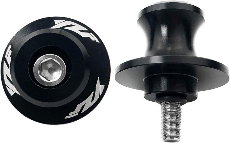 YIMOTO 6MM M6 X 1.5 Motorcycle Swing arm Sliders Spools CNC Swing Arm Stand Screws 2PCS for Yamaha YZF R1 R3 R6 R25 R125 R6S 600R 750R (Black) - Image 4