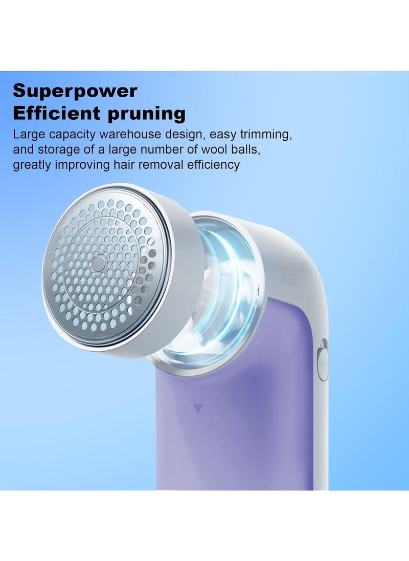 Kimaya Fabric Shaver, Rechargeable Lint Remover, Electric Sweater Shaver and Clothing Shaver to Remove Pillings and Fuzz (Purple)  - Image 2