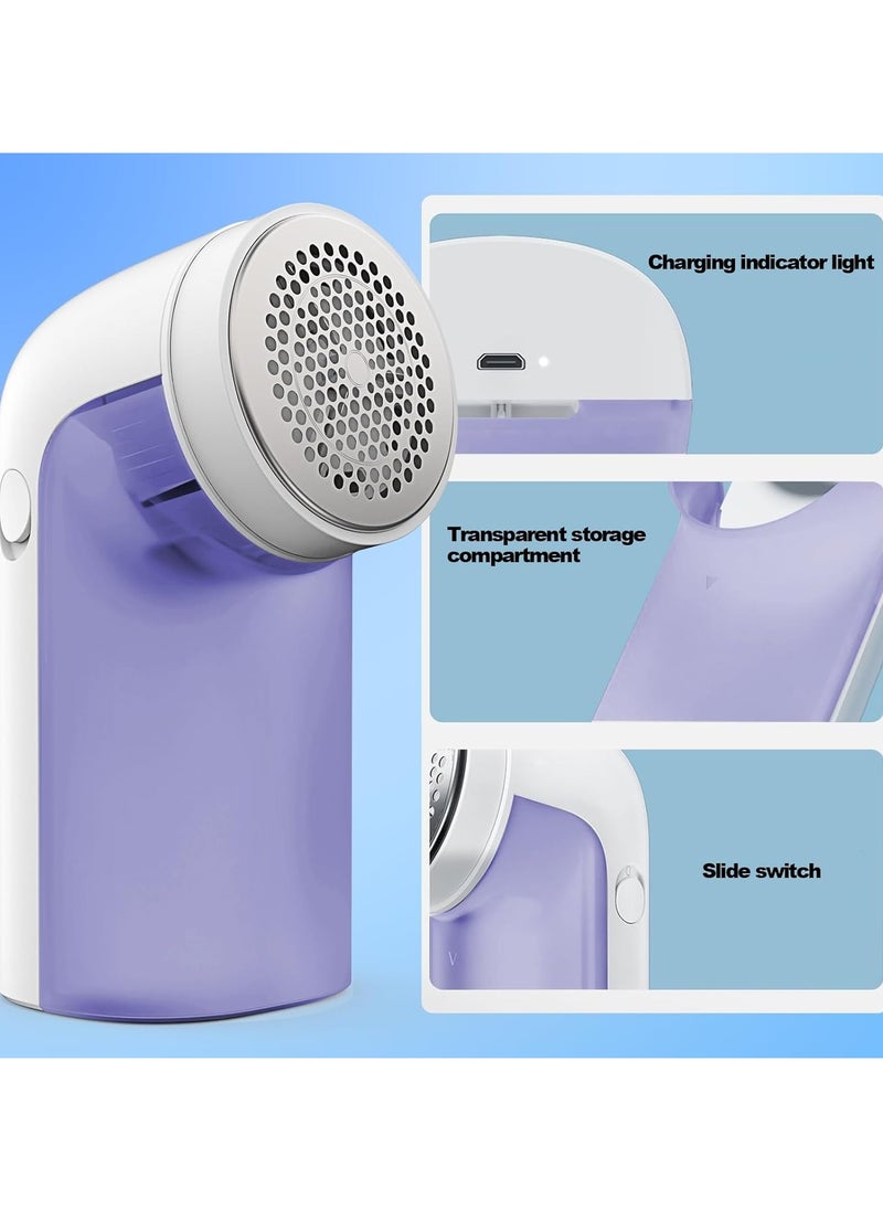 Kimaya Fabric Shaver, Rechargeable Lint Remover, Electric Sweater Shaver and Clothing Shaver to Remove Pillings and Fuzz (Purple)  - Image 5
