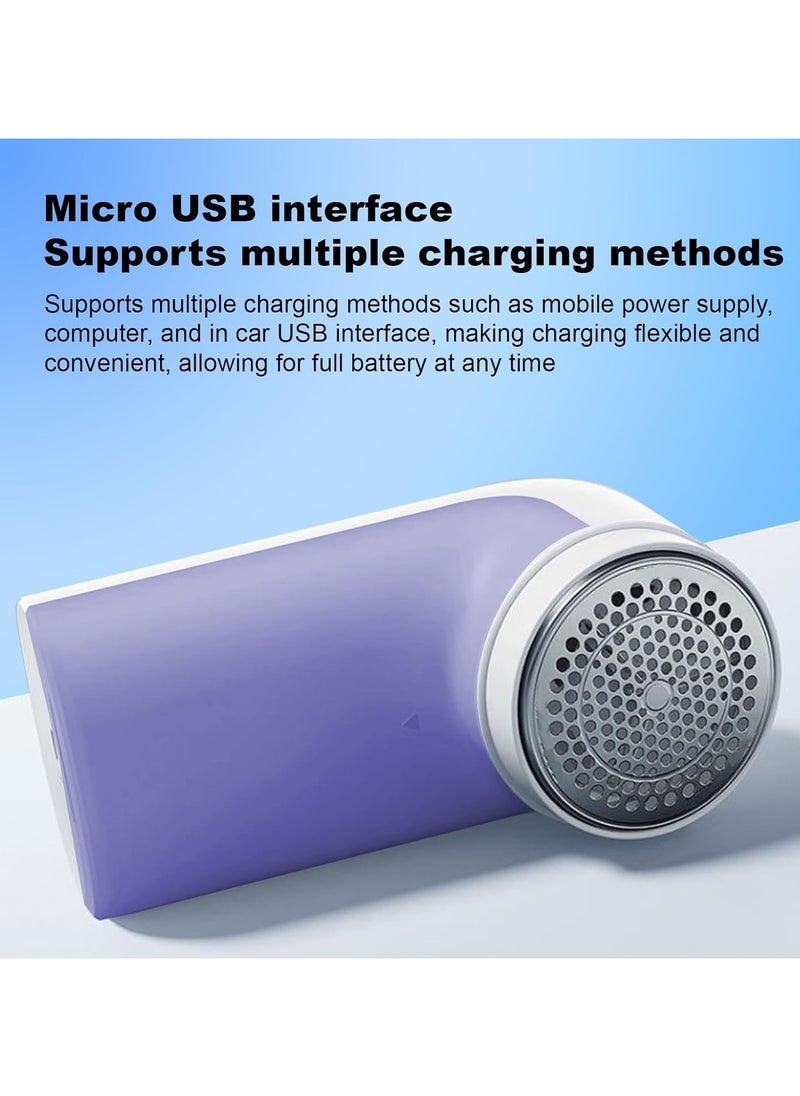Kimaya Fabric Shaver, Rechargeable Lint Remover, Electric Sweater Shaver and Clothing Shaver to Remove Pillings and Fuzz (Purple)  - Image 3
