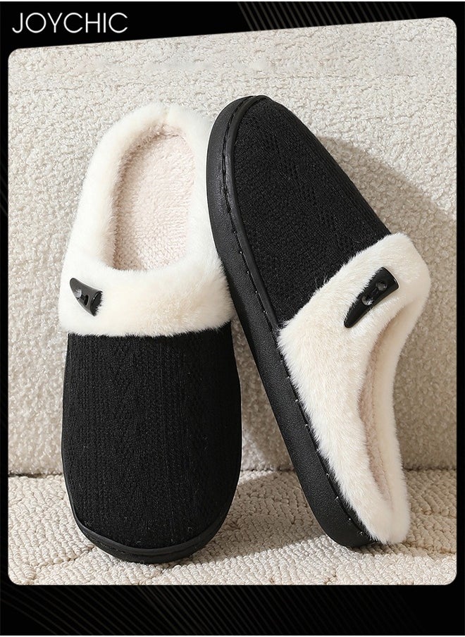 Joychic Simple Autumn and Winter Bedroom Non-slip Warm Slipper for Women and Men  - Image 2