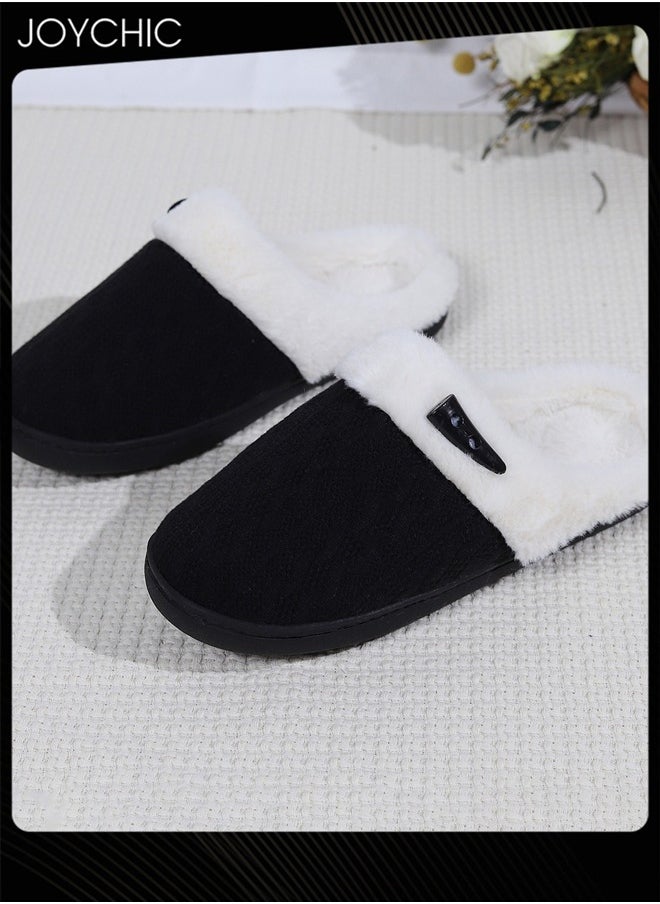 Joychic Simple Autumn and Winter Bedroom Non-slip Warm Slipper for Women and Men  - Image 3