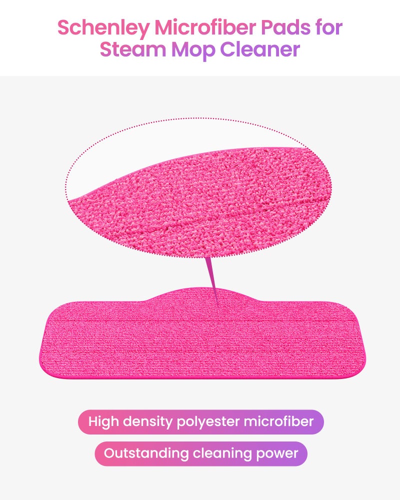 Schenley 6-Pack Microfiber Pads for Steam Mop Cleaner, Washable and Reusable Replacement Mop Pads, Accessories Compatible Steam Mop SLFCSM064 & SLFCSM063 - Image 2