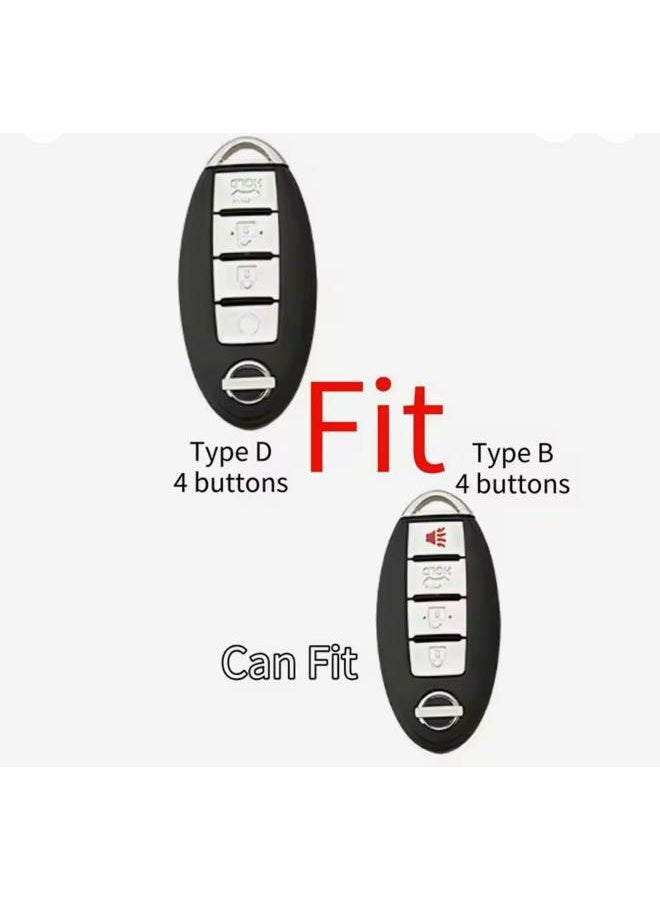 غطاء مفتاح مع سلسلة مفاتيح متوافق مع نيسان ألتيما، أرمادا، جي تي-آر، سنترا، فيرسا، إنفينيتي كيو50 - Image 3