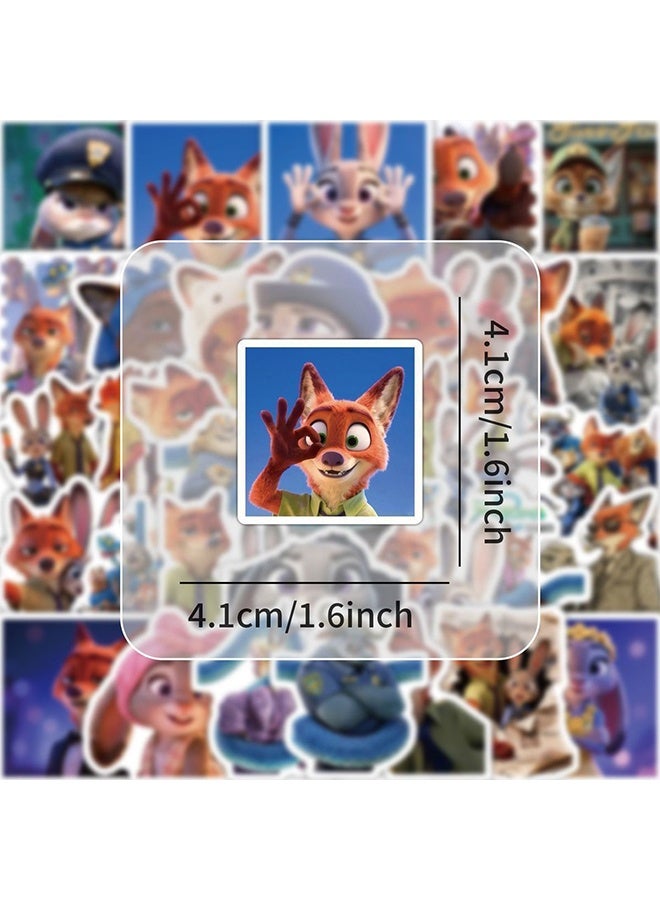 92Pcs Zootopia Themed Stickers, Vinyl, Waterproof, Aesthetic Personalised Stickers for Teens, Boys, Girls, Adults, Children - Laptop, Car, Scrapbook, Phone, Skateboard, Suitcase, Luggage, Bike - Image 3