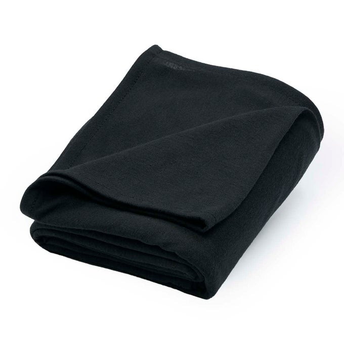 TRAVEL BLANKET 2IN1 LIGHTWEIGHT FLEECE SOFT THROW AIRPLANE BLANKET WITH CARRYING POUCH TRAVEL ESSENTIALS SIZE ONE SIZE BLACK