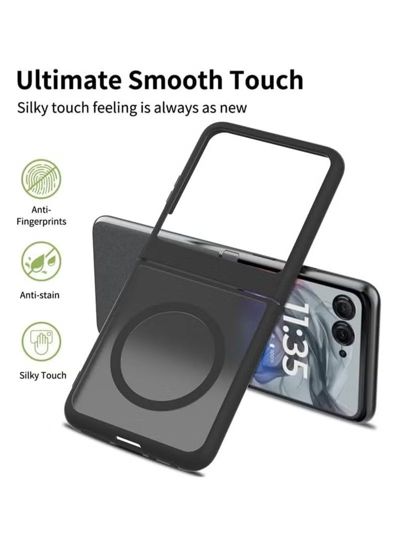Frosted Case Compatible with Motorola Moto Razr 60 2025/ Motorola Moto Razr 50 2024, Built in Magnetic Coil, Anti Shock and Anti Fall - Image 5