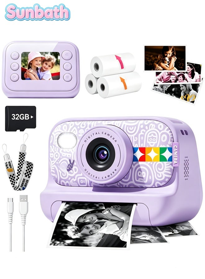سان باث Sunbath Instant Print Camera For Kids