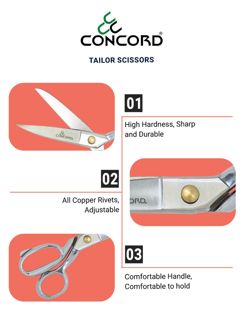 CONCORD - Tailor Scissors | 8 inches Dressmakers Scissors | Stainless Steel Tailoring Sewing Shear | Sharp, Durable and Comfortable - Image 5