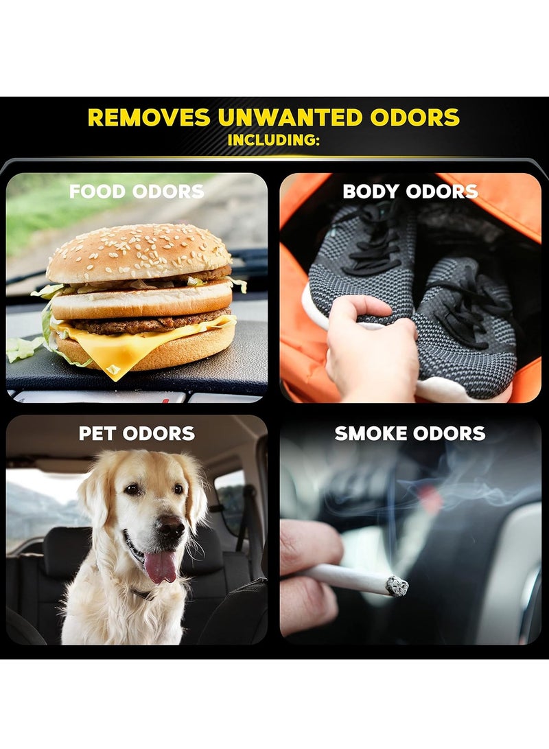 X Pro 99 X-PRO 99 Whole Car Air Refresher Odor Eliminator Lemon Scent 200ml (4 PCS) Car AC Cleaner Spray Interior Deodorizer Air Conditioning Vent Freshener Smoke Odor Remover Pet Smell Eliminator Long Lasting Fragrance Cabin Air Refresh Treatment Pack - Image 4