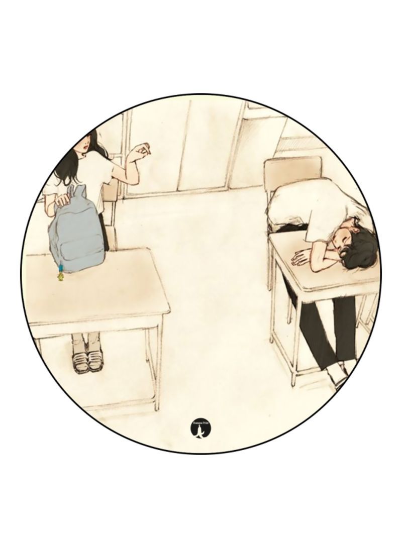 RKN Boy And Girl Printed Mousepad Beige/Green/Blue