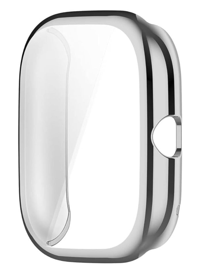 ELMO3EZZ Case Compatible with Amazfit GTS 4 Mini (Not for GTS4) Case All-Around Screen Protector Watch Soft TPU Shockproof Cover Slim Guard Thin Bumper Shell Protector (Silver) - Image 4