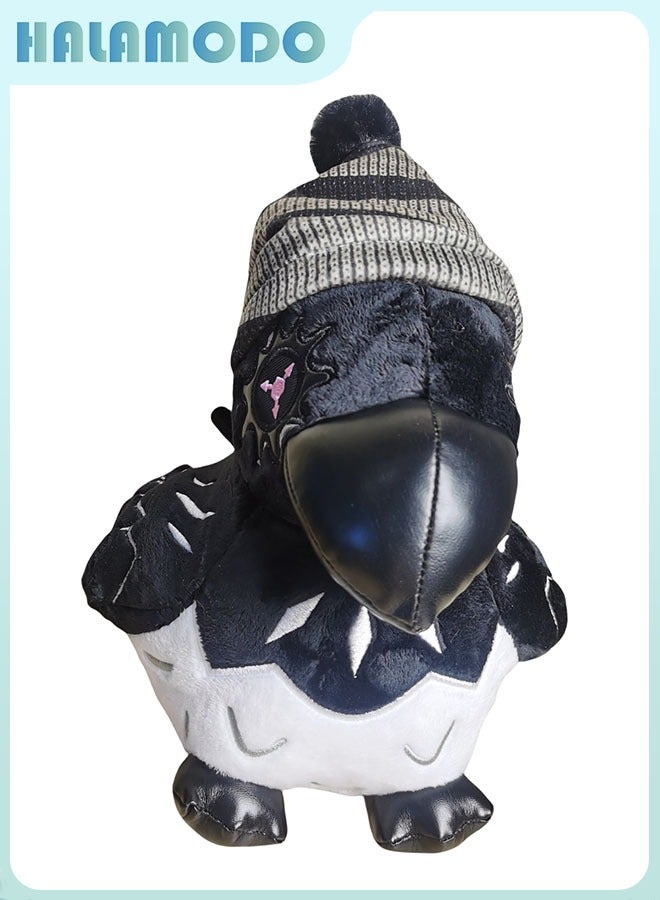 HALAMODO Inorganic Hatted Crow Plush Toy - Ideal for Festival Gifts, Essential for Office Stress Relief, and a 25cm Soothing Toy for Babies  - Image 1