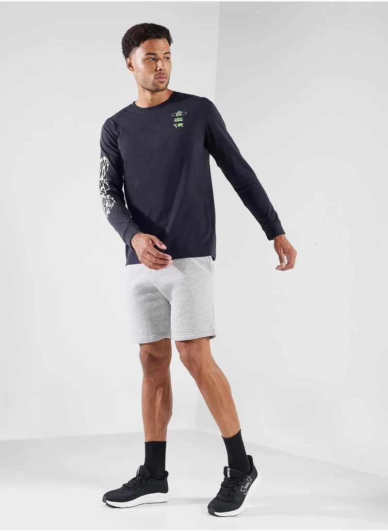 UNDER ARMOUR Curry Heavyweight Verbiage Long Sleeve T-shirt