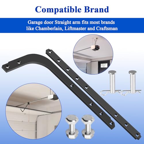 WFCYX Garage Door Openers 26012D Straight Arm, 26013D Curved Arm, Replacement for Genie Garage Door Opener Parts, Garage Door Opener Arm, Fit for Models 1028, 2028, 3024, 4024, 3022, 3042, 4022, 4042 - Image 4