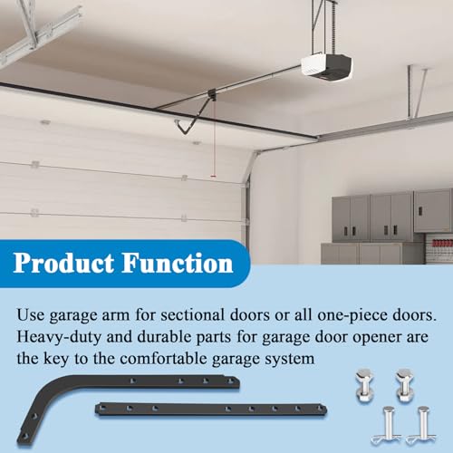 WFCYX Garage Door Openers 26012D Straight Arm, 26013D Curved Arm, Replacement for Genie Garage Door Opener Parts, Garage Door Opener Arm, Fit for Models 1028, 2028, 3024, 4024, 3022, 3042, 4022, 4042 - Image 5