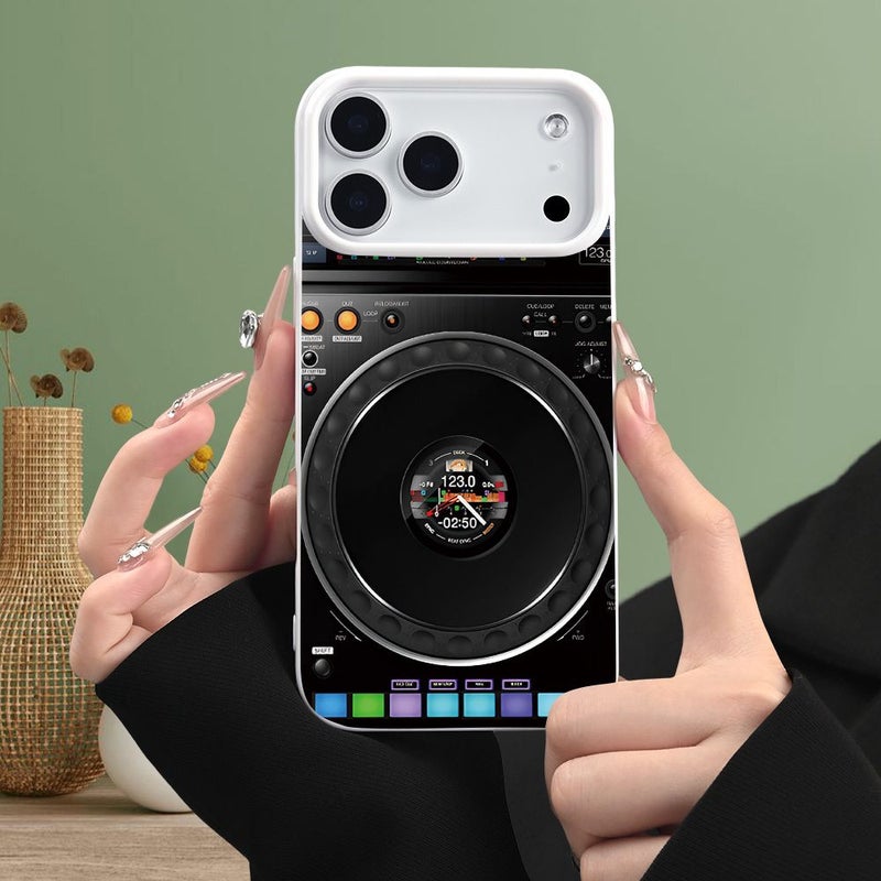 Black DJ Turntable Phone Case Luxurious Drop Proof UV Printing For iPhone 13 - Image 2
