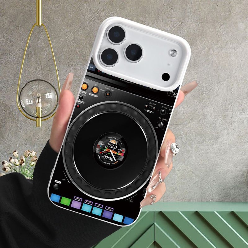 Black DJ Turntable Phone Case Luxurious Drop Proof UV Printing For iPhone 13 - Image 3