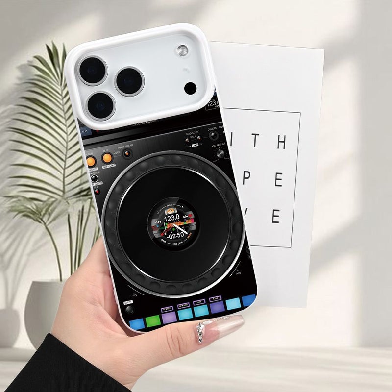 Black DJ Turntable Phone Case Luxurious Drop Proof UV Printing For iPhone 13 - Image 4