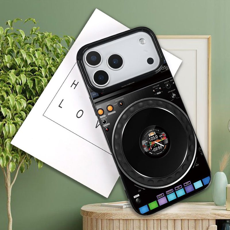 Black DJ Turntable Phone Case Luxurious Drop Proof UV Printing For iPhone 13 - Image 5