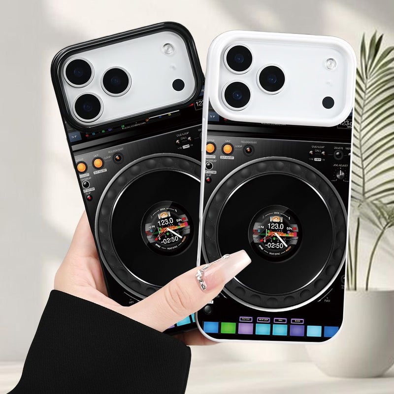 Black DJ Turntable Phone Case Luxurious Drop Proof UV Printing For iPhone 13 - Image 1