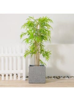 Fiber Clay Square Pot With Rough Design Outdoor Plants Pot Garden Decor| Decorative Planters For Home Garden 44x44x44 cm - Dark Grey 231202708945 - pzsku/ZD3943BCE409678669EA5Z/45/_/1730975179/b8f204cd-a83a-44e5-af32-6d58fca87c79