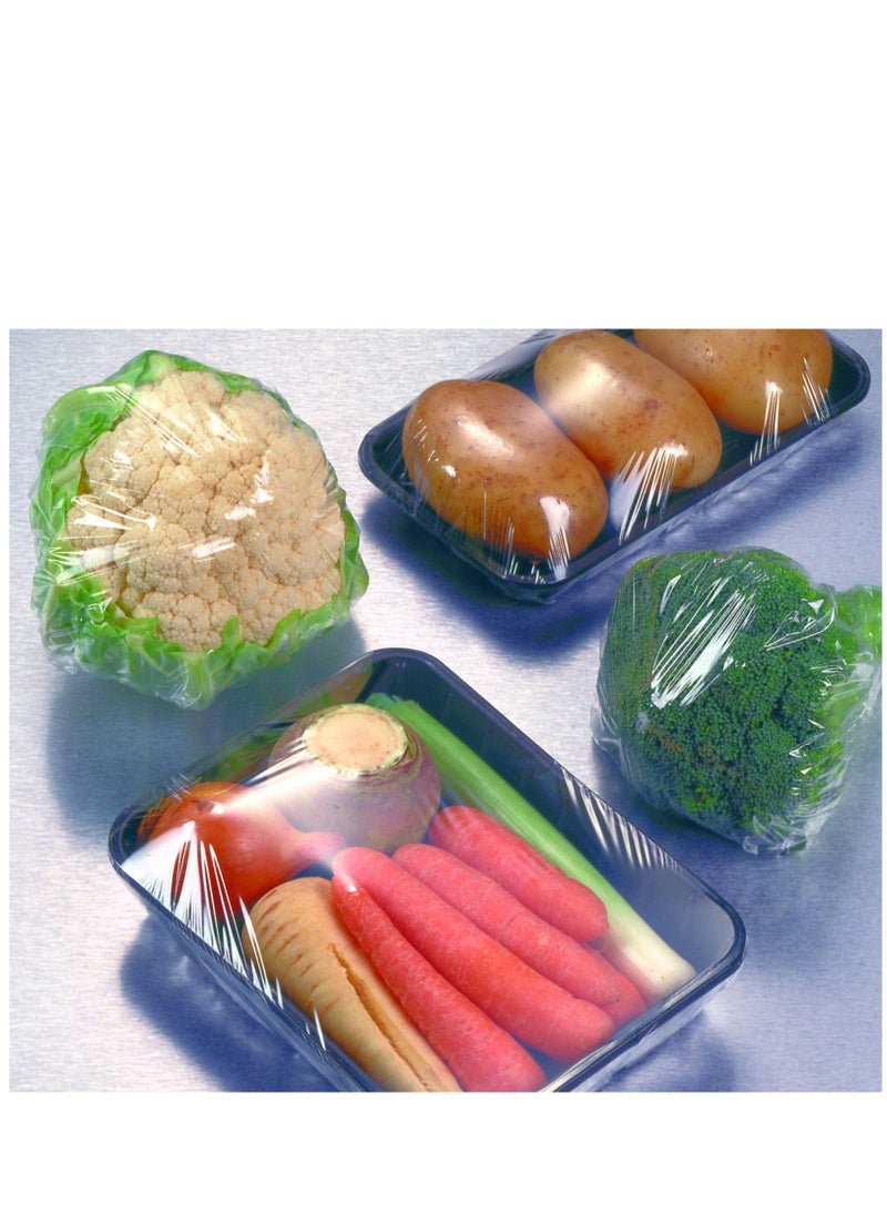 Hi Care - [Combo of 2 Rolls] Cling Film wrap 30cmx300 meter wrapping paper roll transparent Food Packaging Storing Wrap Plastic wrap cling wrap 1.2kg wrapping plastic roll - Image 1