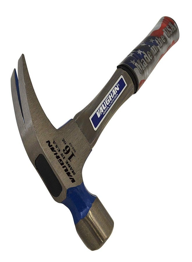 Vaughan 123-38 FS505M Straight Claw Fiberglass Hammer, Milled Face, 24-Ounce - Image 2
