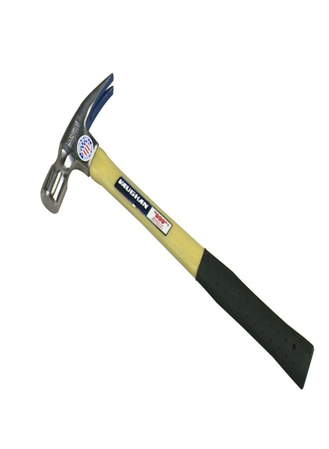 Vaughan 123-38 FS505M Straight Claw Fiberglass Hammer, Milled Face, 24-Ounce - Image 1