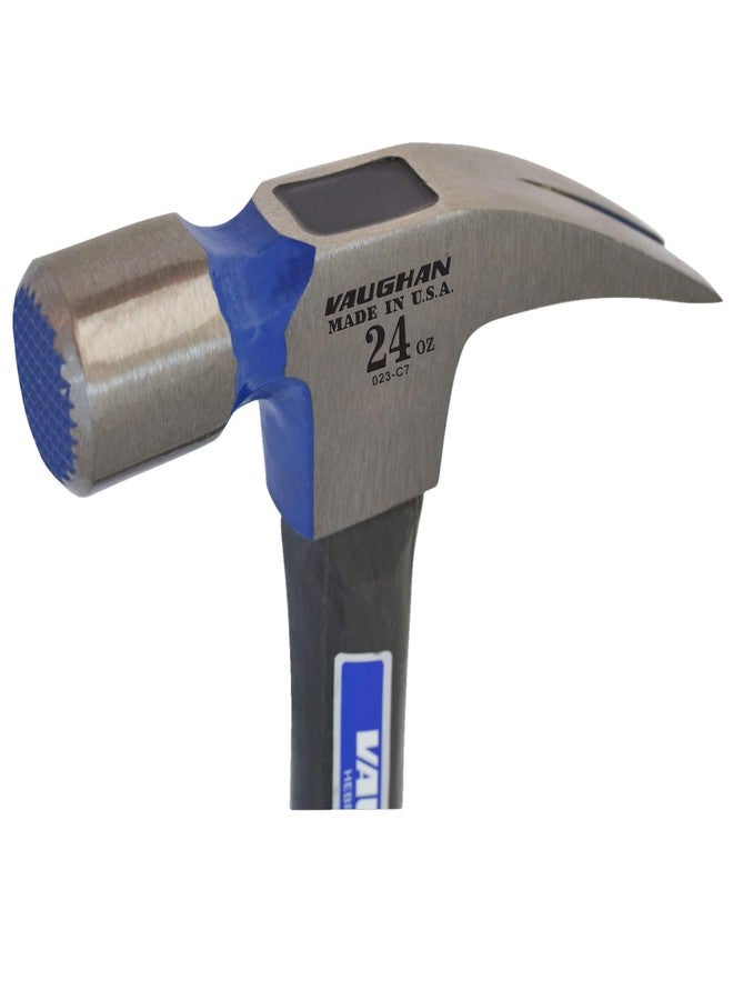 Vaughan 123-38 FS505M Straight Claw Fiberglass Hammer, Milled Face, 24-Ounce - Image 4