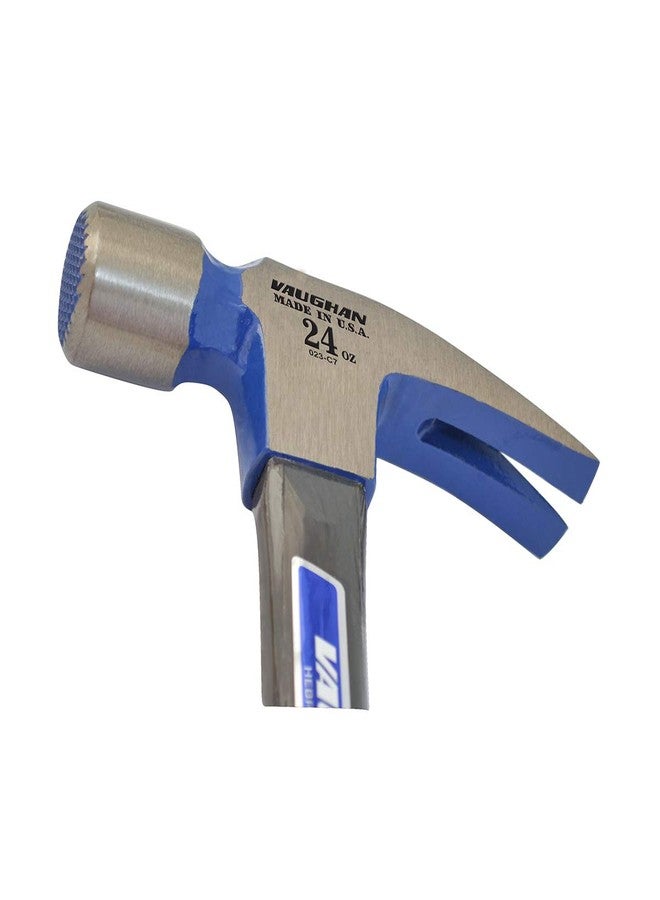 Vaughan 123-38 FS505M Straight Claw Fiberglass Hammer, Milled Face, 24-Ounce - Image 3