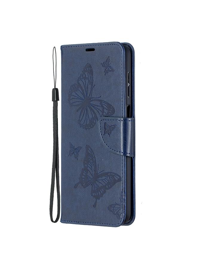 S-TOP Case For Samsung Galaxy A12 Two Butterflies Embossing Pattern Horizontal Flip Leather Case with Holder & Card Slot & Wallet & Lanyard - Image 2