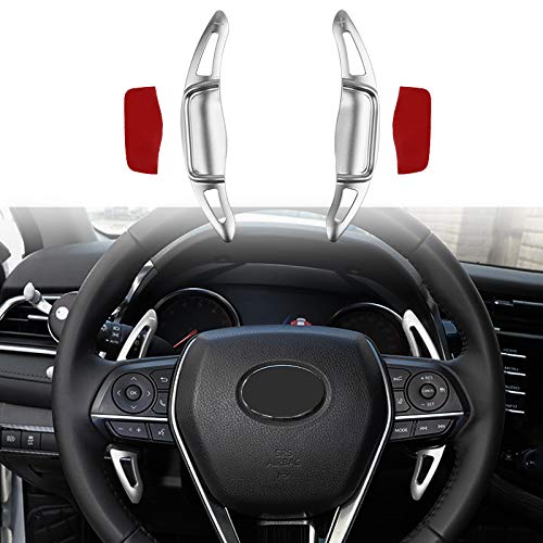 CKE Compatible with Toyota Camry 2024 2023 2022 2021 2020 2019 2018 for Corolla RAV4 Avalon Accessories Sporty Car Paddle Shifter Extension Shift Paddle Cover Trims -Silver - Image 1