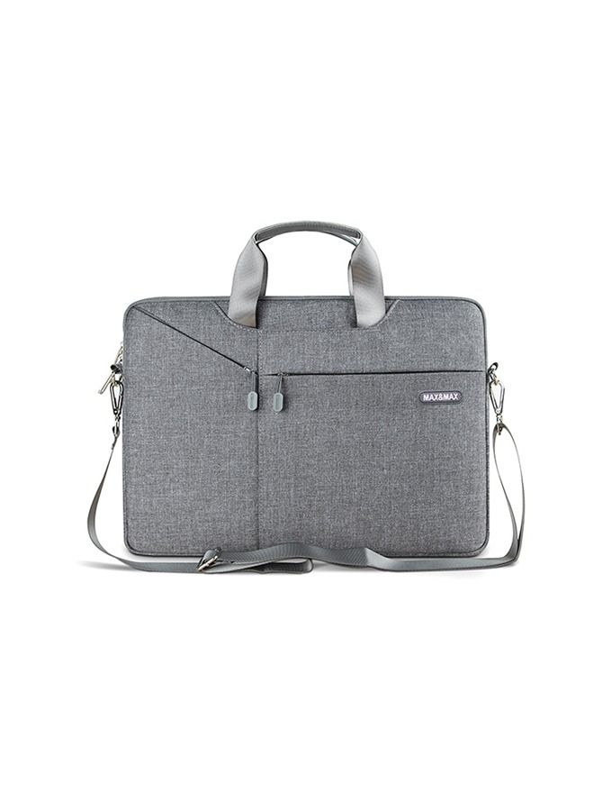 ماكس آند ماكس حقيبة كمبيوتر محمول من سلسلة فيغاس مقاس 14.2 بوصة - قماش مقاوم للماء، حقيبة عمل ومدرسية كاجوال، تصميم أنيق لأجهزة الكمبيوتر المحمولة والأجهزة اللوحية - رمادي - Image 1