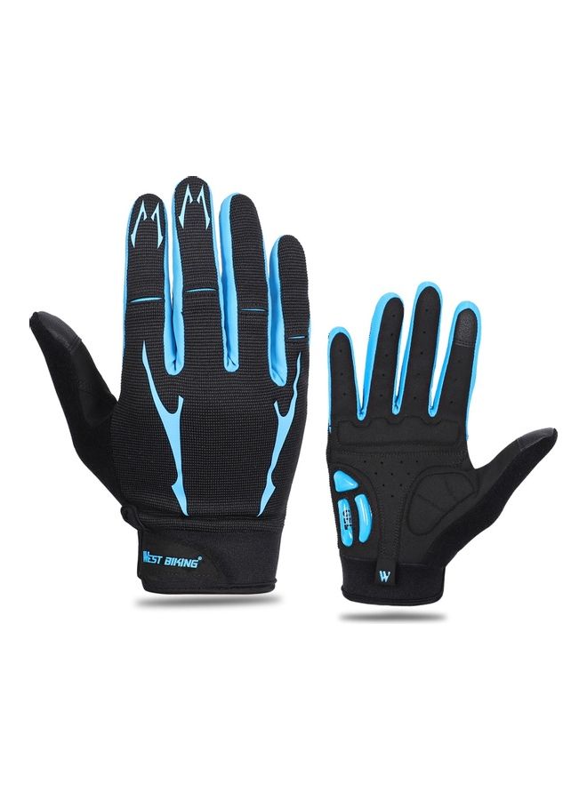 Mountain Bike Gloves Full Finger Touch Screen Anti-skid Cycling Wear-resistant Breathable Women and Men Gel Palm Mittens Shock-Absorbing MTB Road Bicycle XL 24*4*21.5cm