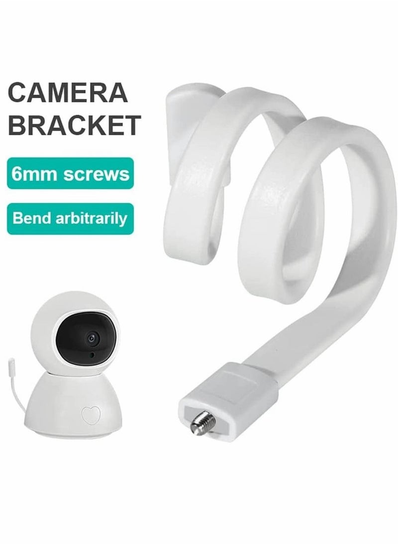 Generic - Universal Baby Monitor Wall Mount, Infant Baby Camera Holder, Baby Monitor Shelf, Baby Camera Stand for Crib Nursery Compatible with Most Baby Monitors, Versatile Twist Mount Without Tools (White) - Image 1